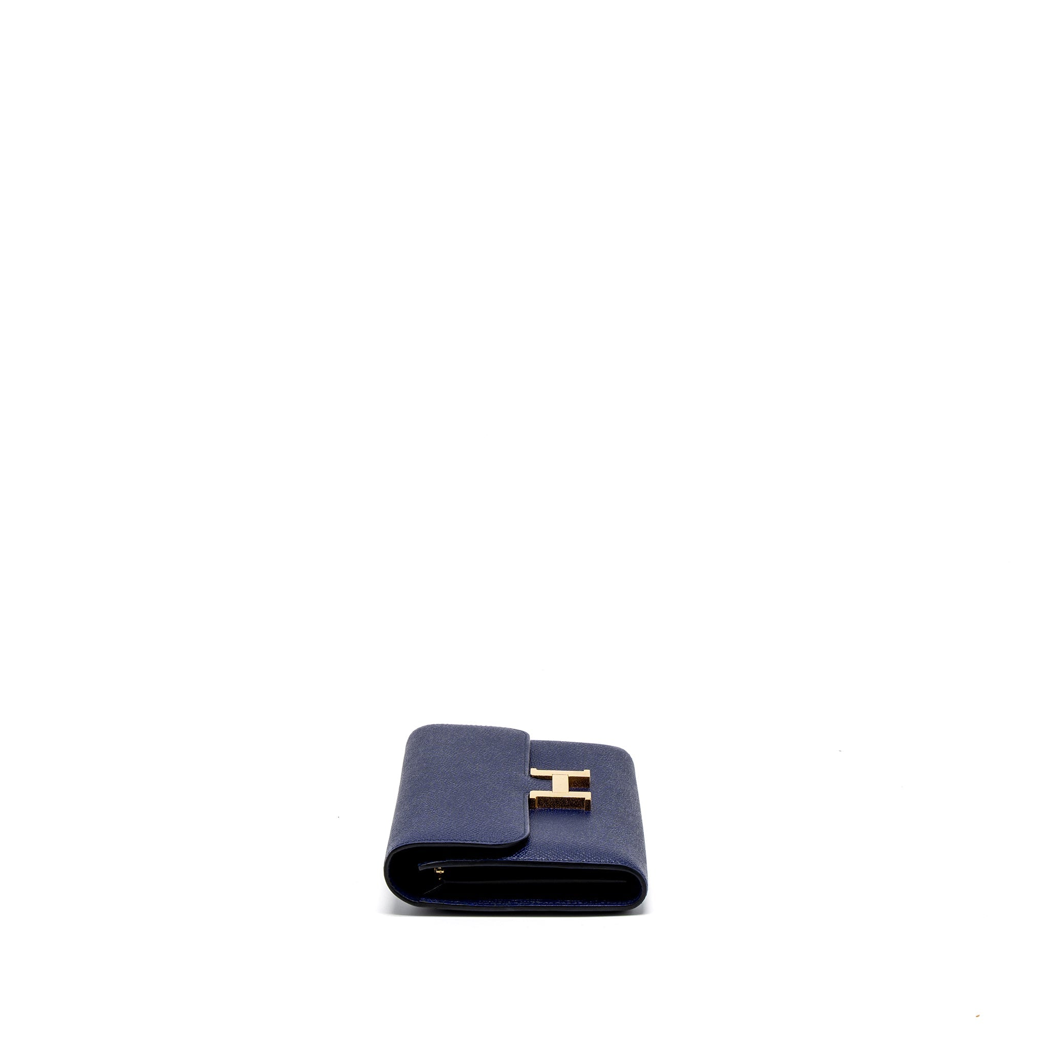 HERMES CONSTANCE LONG WALLET EPSOM BLUE GHW