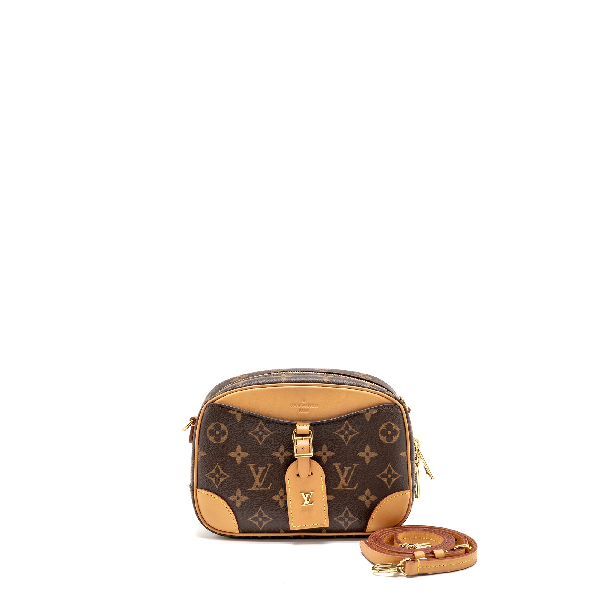 LOUIS VUITTON MINI DEAUVILLE SHOULDER BAG MONOGRAM CANVAS GHW