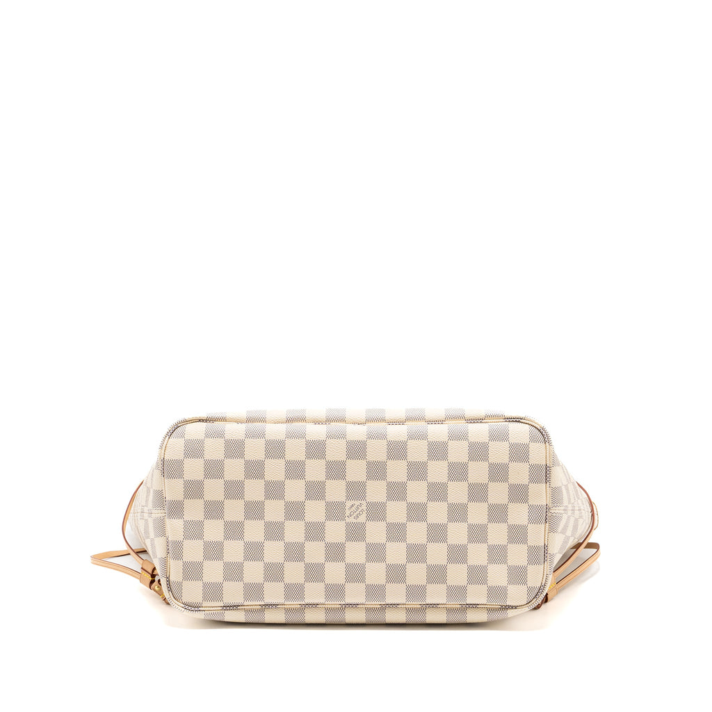 LOUIS VUITTON NEVERFULL MM DAMIER AZUR CANVAS GHW