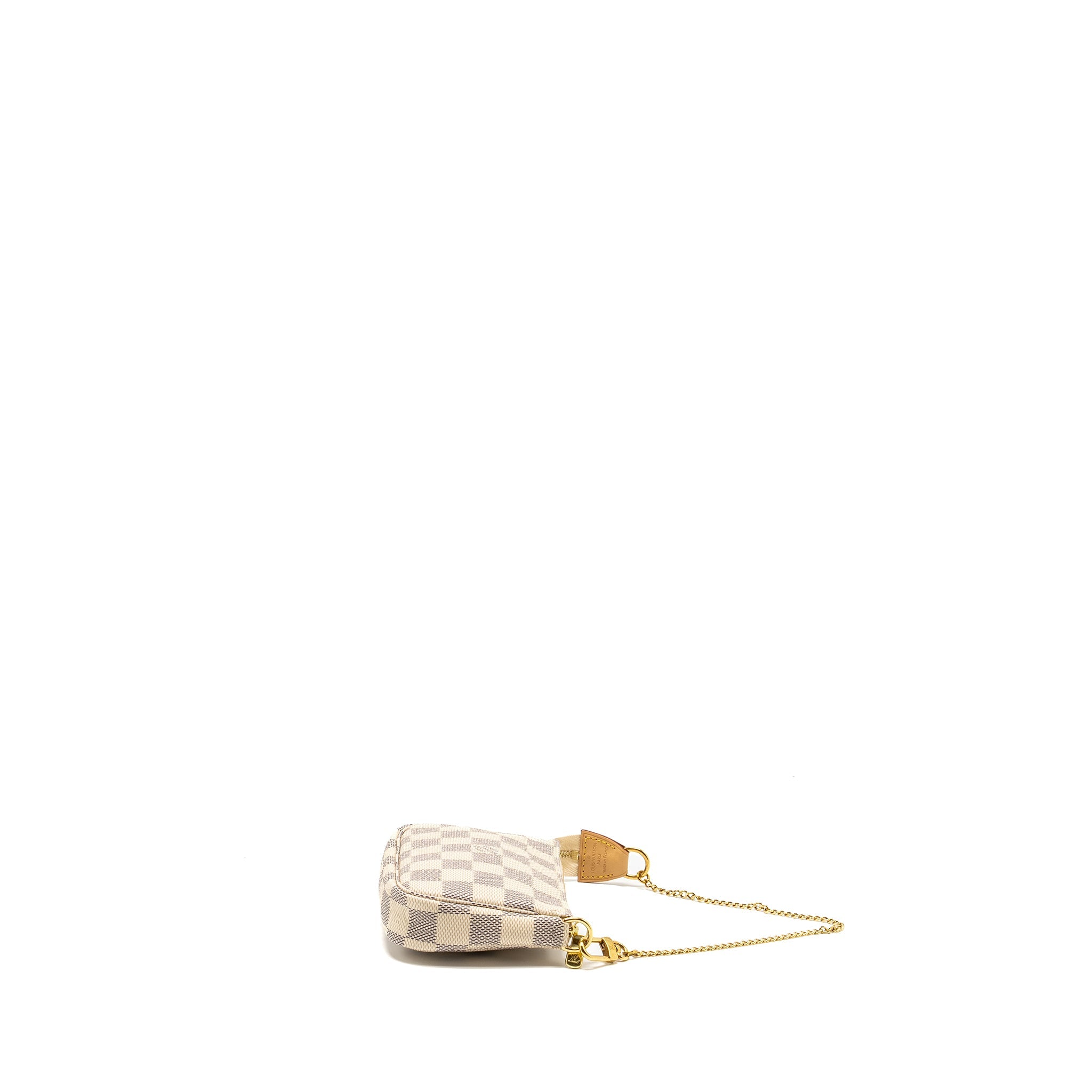 LOUIS VUITTON MINI POCHETTE ACCESSORIES DAMIER AZUR CANVAS GHW