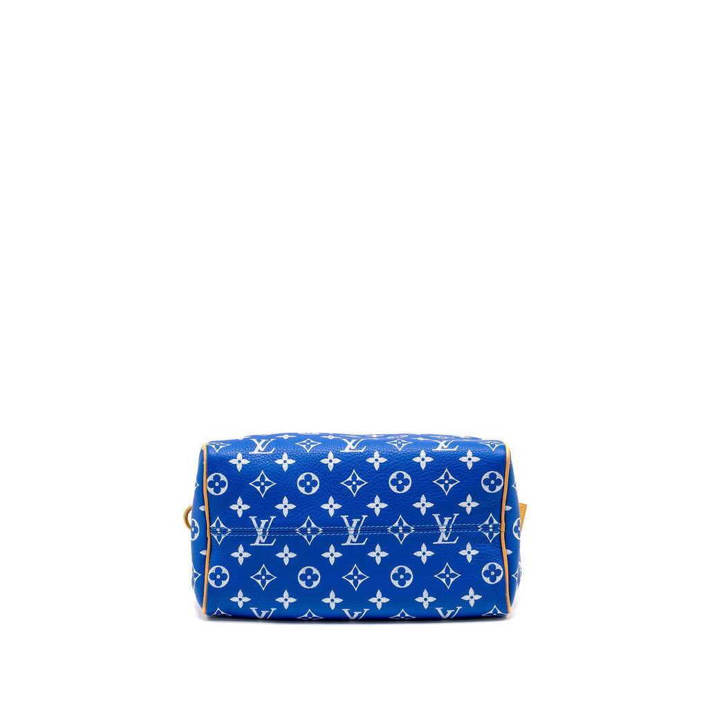 LOUIS VUITTON SPEEDY P9 BANDOULIERE 25 MONOGRAM SOFT CALFSKIN BLEU GHW