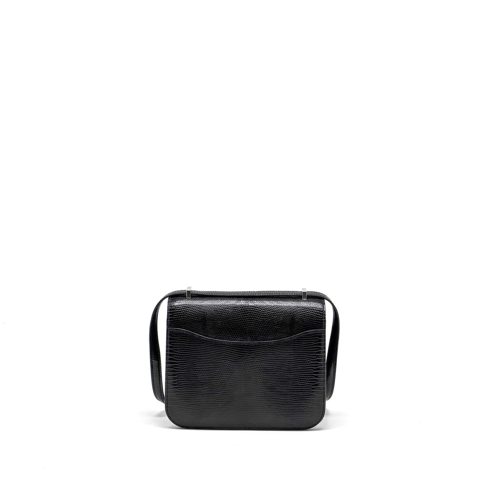 HERMES MINI CONSTANCE LIZARD VARANUS SALVATOR BLACK SHW