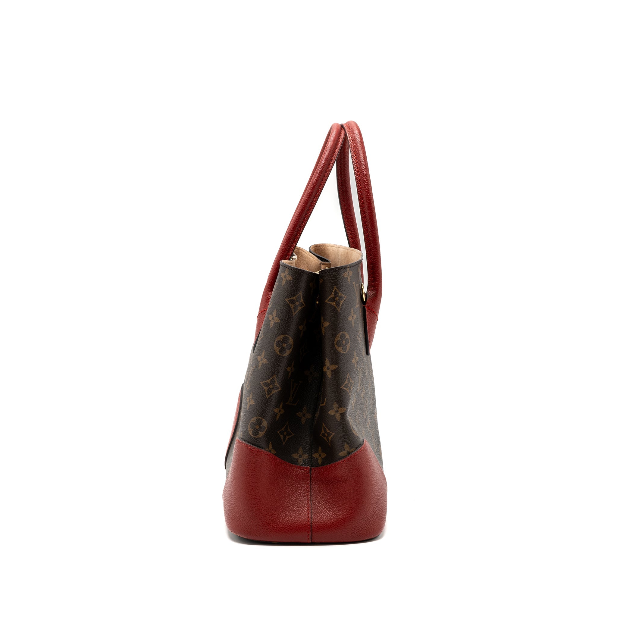LOUIS VUITTON TOP HANDLE TOTE BAG MONOGRAM CANVAS / RED GHW