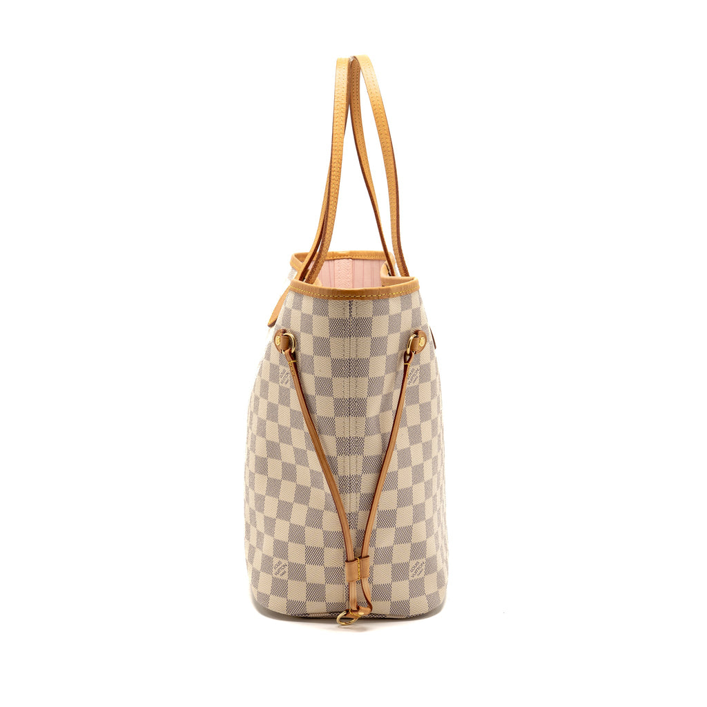 LOUIS VUITTON NEVERFULL MM DAMIER AZUR CANVAS GHW