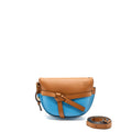 LOEWE GATE BAG LEATHER BLUE / BROWN GHW