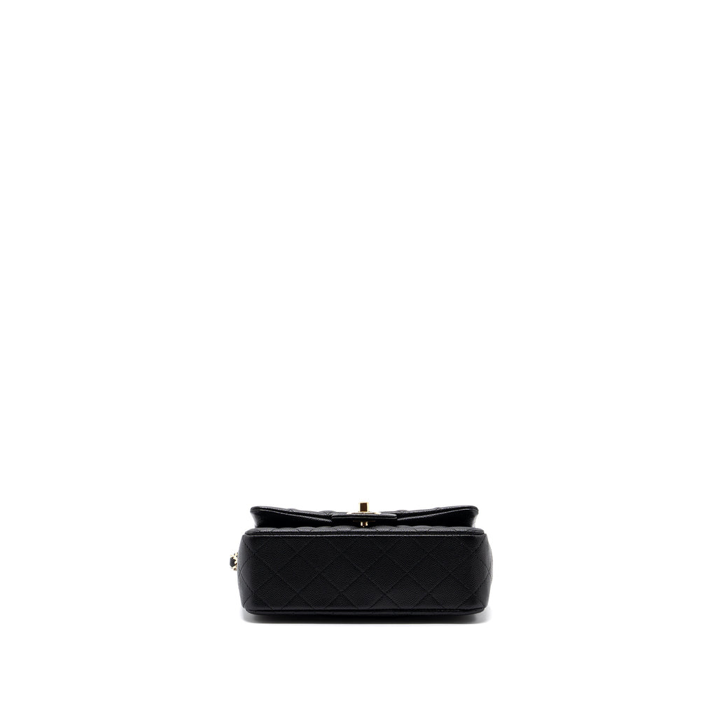 CHANEL CLASSIC MINI RECTANGULAR FLAP BAG CAVIAR BLACK GHW