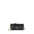 PRADA LONG WALLET WITH CHAIN SAFFIANO BLACK GHW