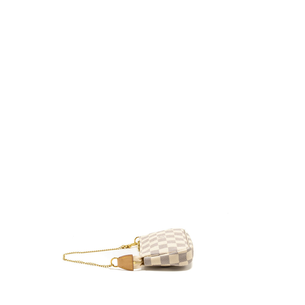 LOUIS VUITTON MINI POCHETTE ACCESSORIES DAMIER AZUR CANVAS GHW