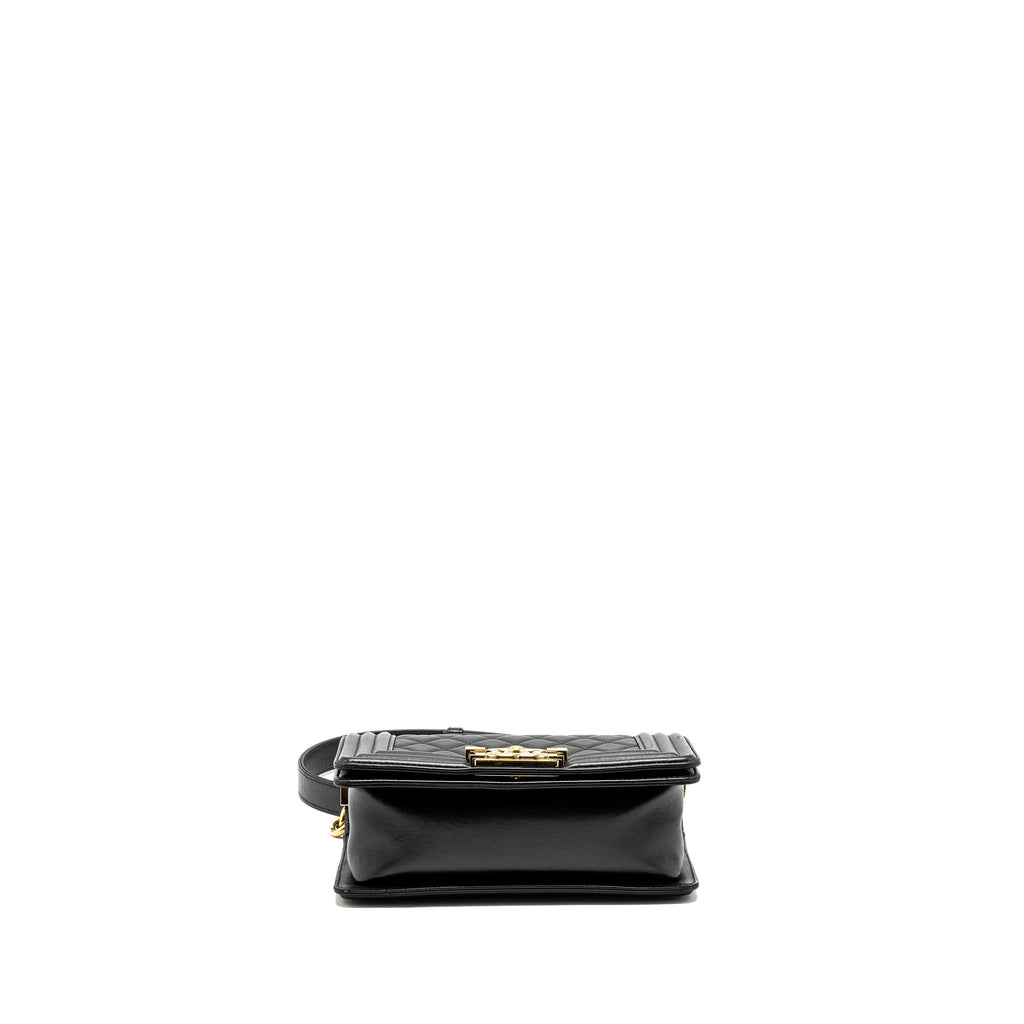 CHANEL SMALL BOY BAG LAMBSKIN BLACK GHW