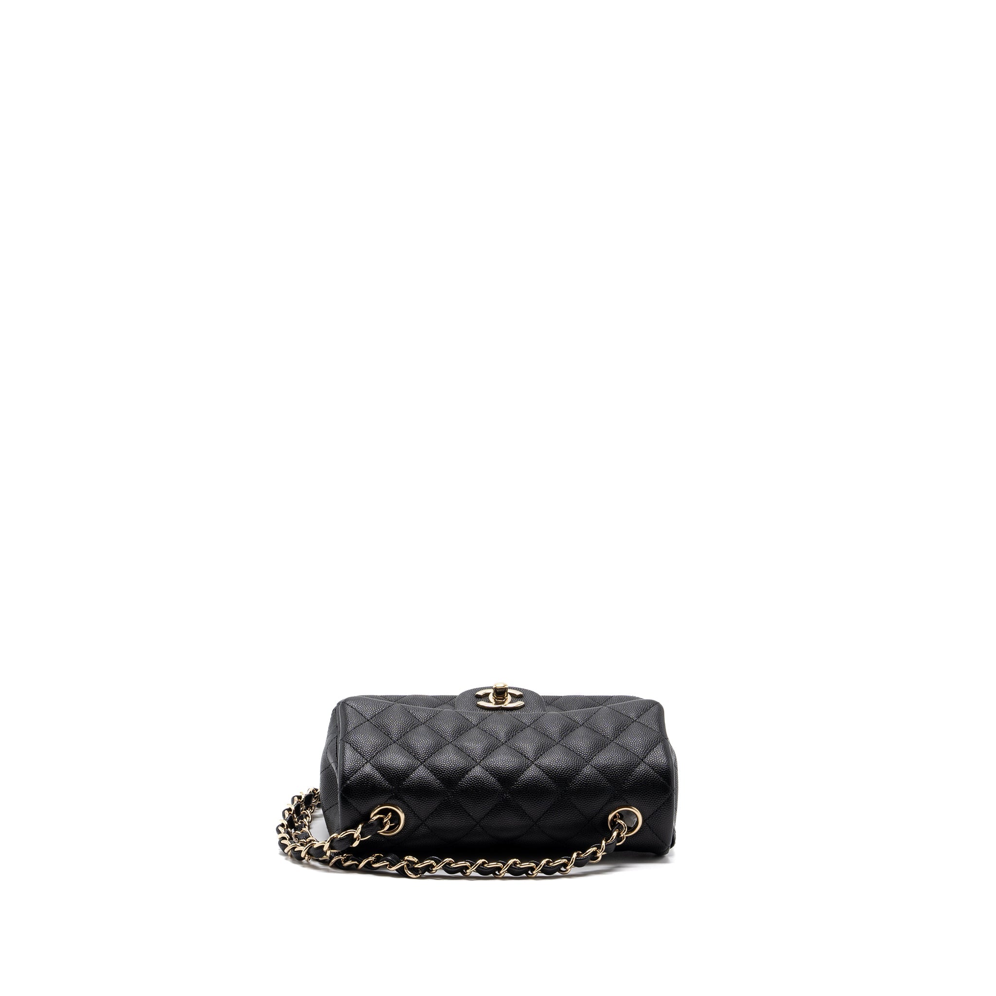 CHANEL CLASSIC MINI RECTANGULAR FLAP BAG CAVIAR BLACK GHW