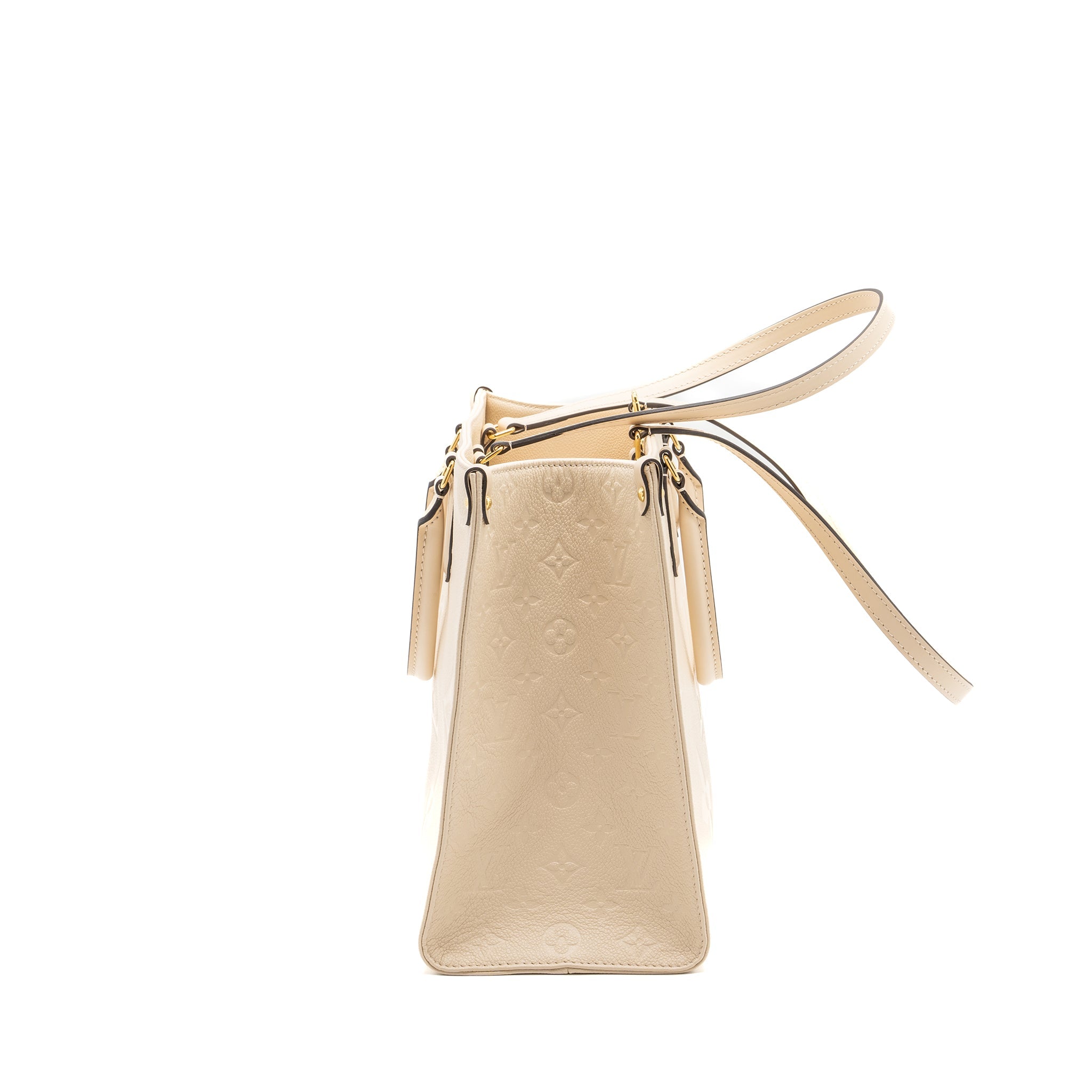 LOUIS VUITTON ONTHEGO MM EMPREINTE LEATHER WHITE GHW (NEW VERSION)