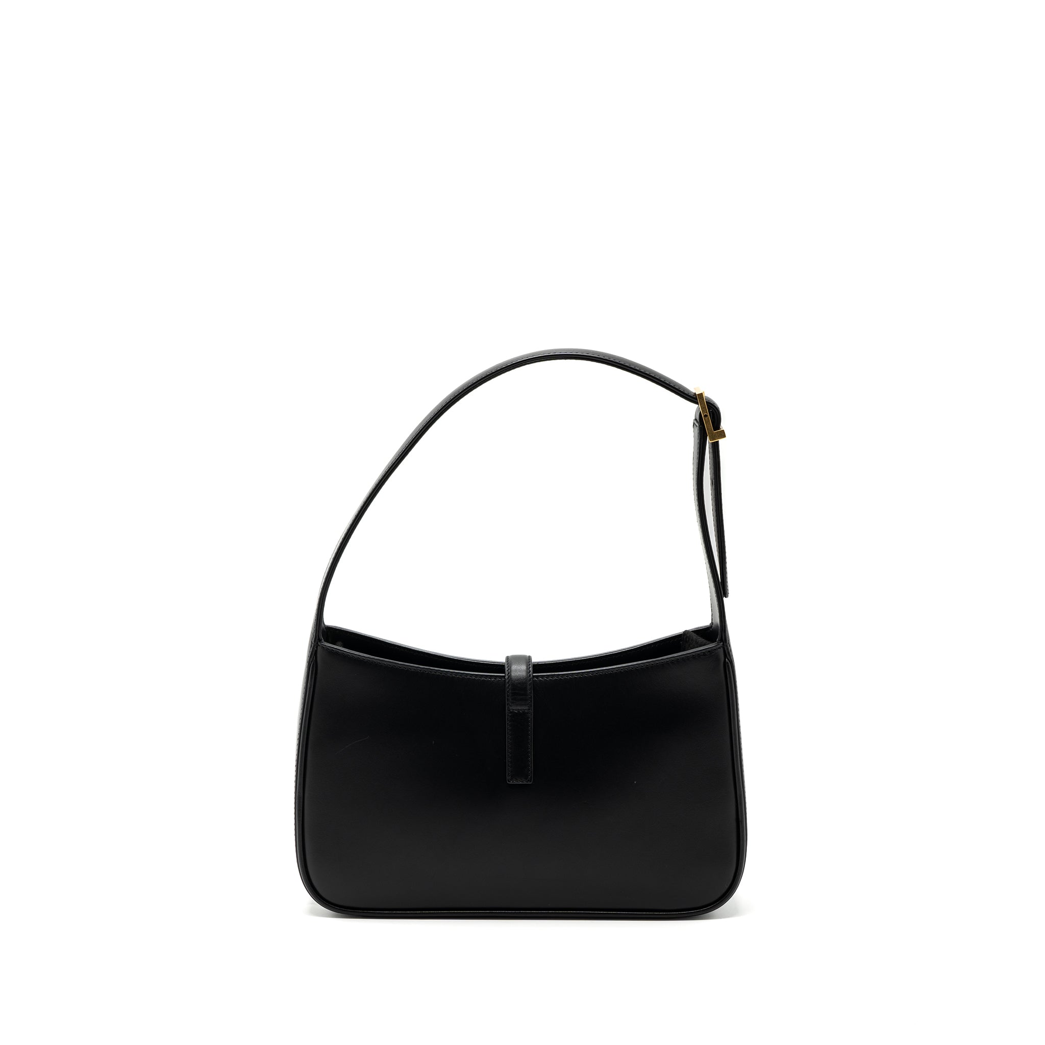 SAINT LAURENT/YSL LE 5 A 7 HOBO BAG SMOOTH CALFSKIN BLACK GHW