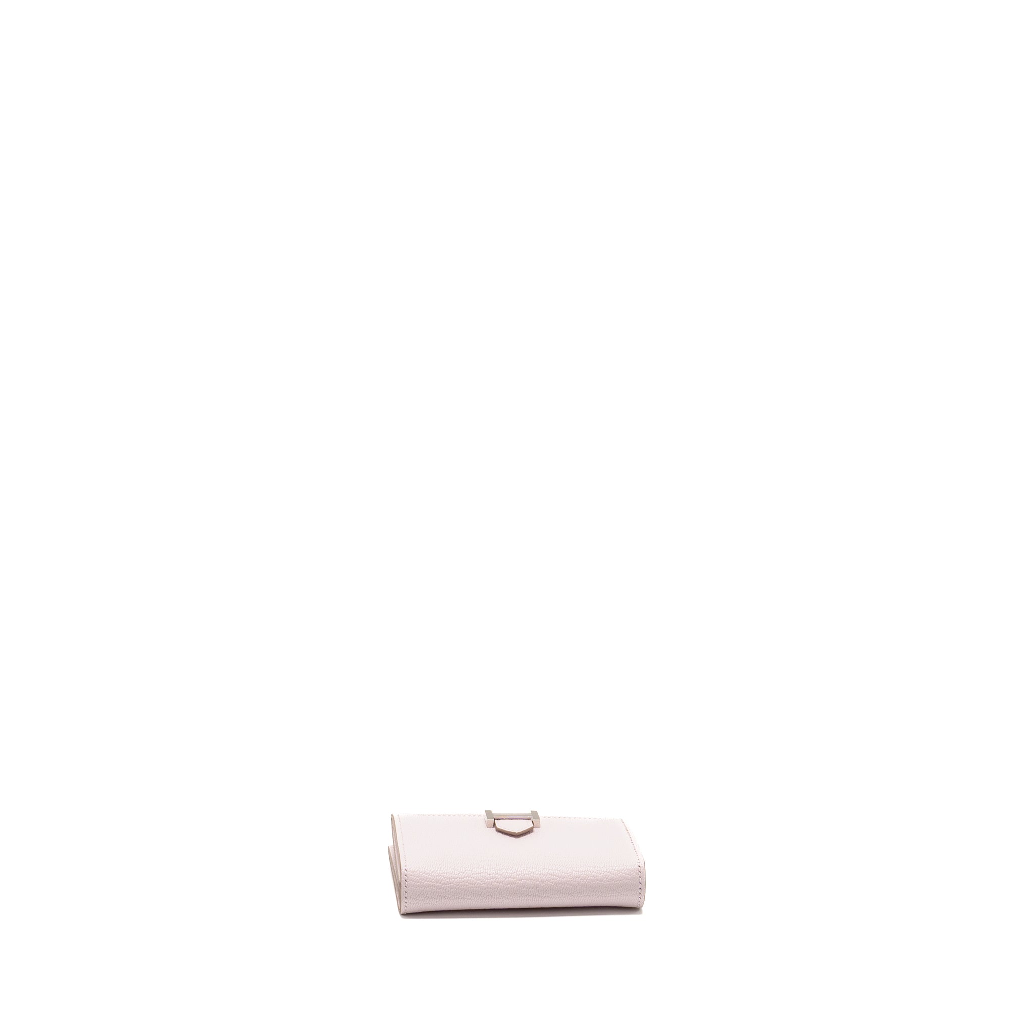 HERMES BEARN COMPACT WALLET CHÈVRE MYSORE MAUVE PALE SHW