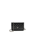 CHANEL CLASSIC WALLET ON CHAIN LAMBSKIN BLACK SHW
