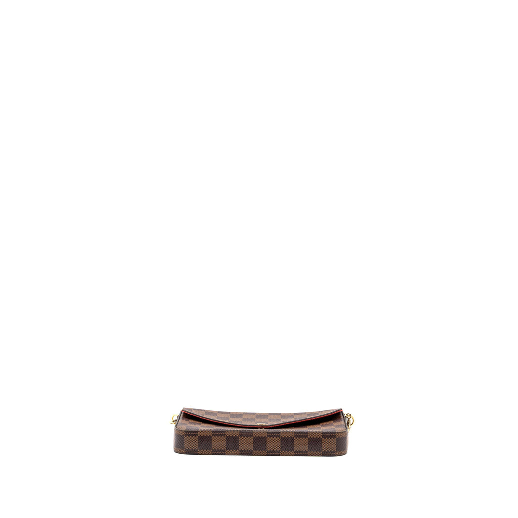 LOUIS VUITTON FELICIE POCHETTE DAMIER EBÈNE CANVAS GHW