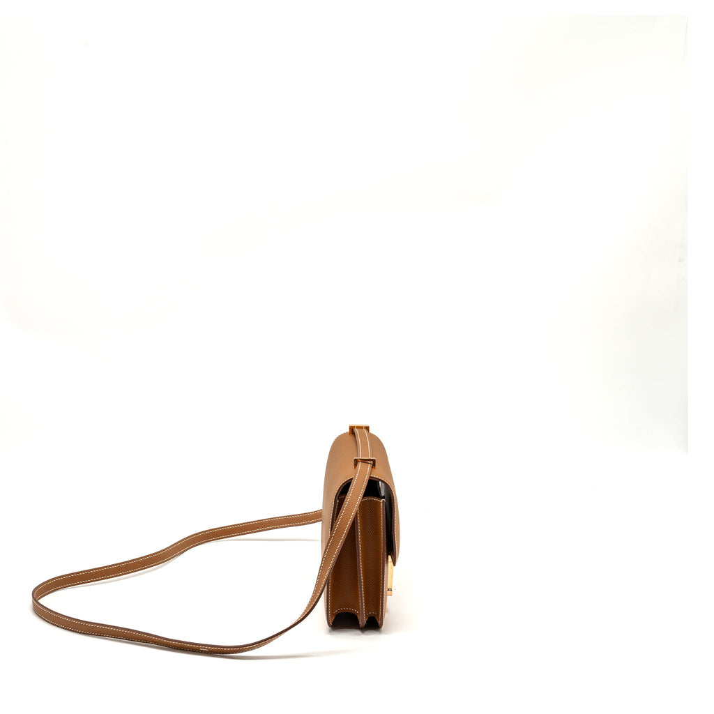 HERMES MINI CONSTANCE EPSOM GOLD RGHW
