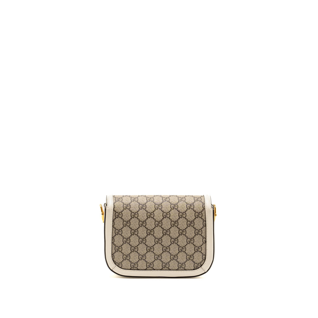 GUCCI MINI HORSEBIT 1955 BAG GG SUPREME CANVAS/LEATHER WHITE/MULTICOLOUR GHW