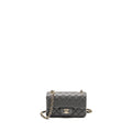 CHANEL MINI RECTANGULAR FLAP BAG LAMBSKIN GREY LGHW (MICROCHIP)