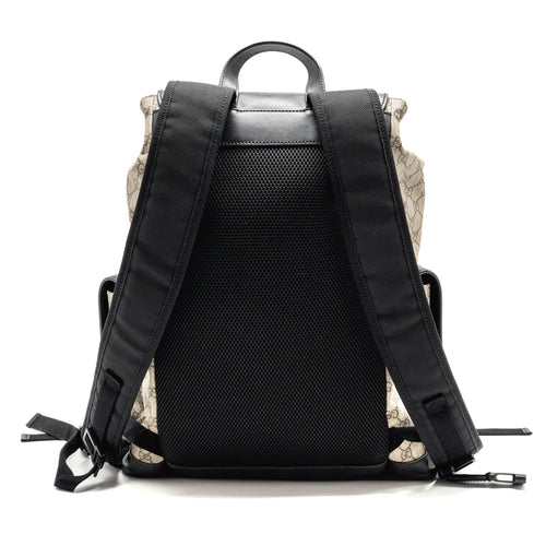 GUCCI SOFT DOUBLE BUCKLE BACKPACK GG SUPREME CANVAS SHW