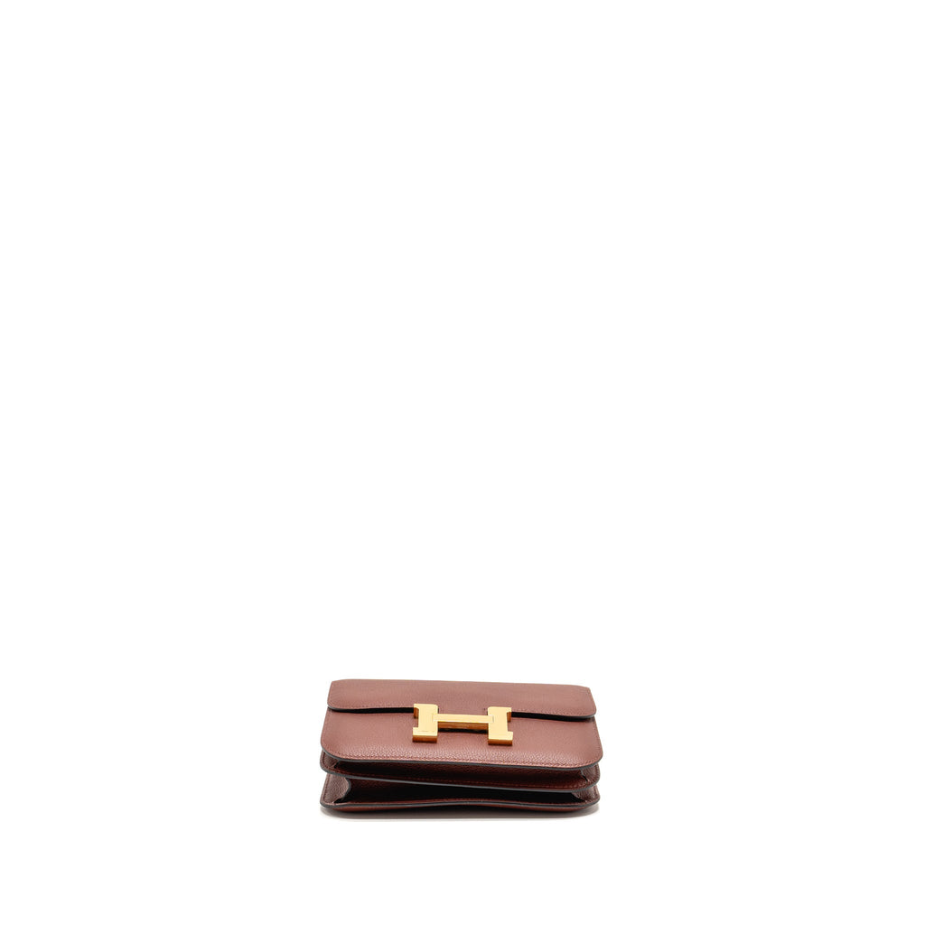 HERMES MINI CONSTANCE EVERCOLOR ROUGE H GHW