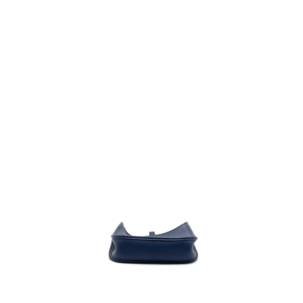 HERMES MINI EVELYNE CLEMENCE BLUE SAPHIR WITH MULTICOLOR STRAP SHW