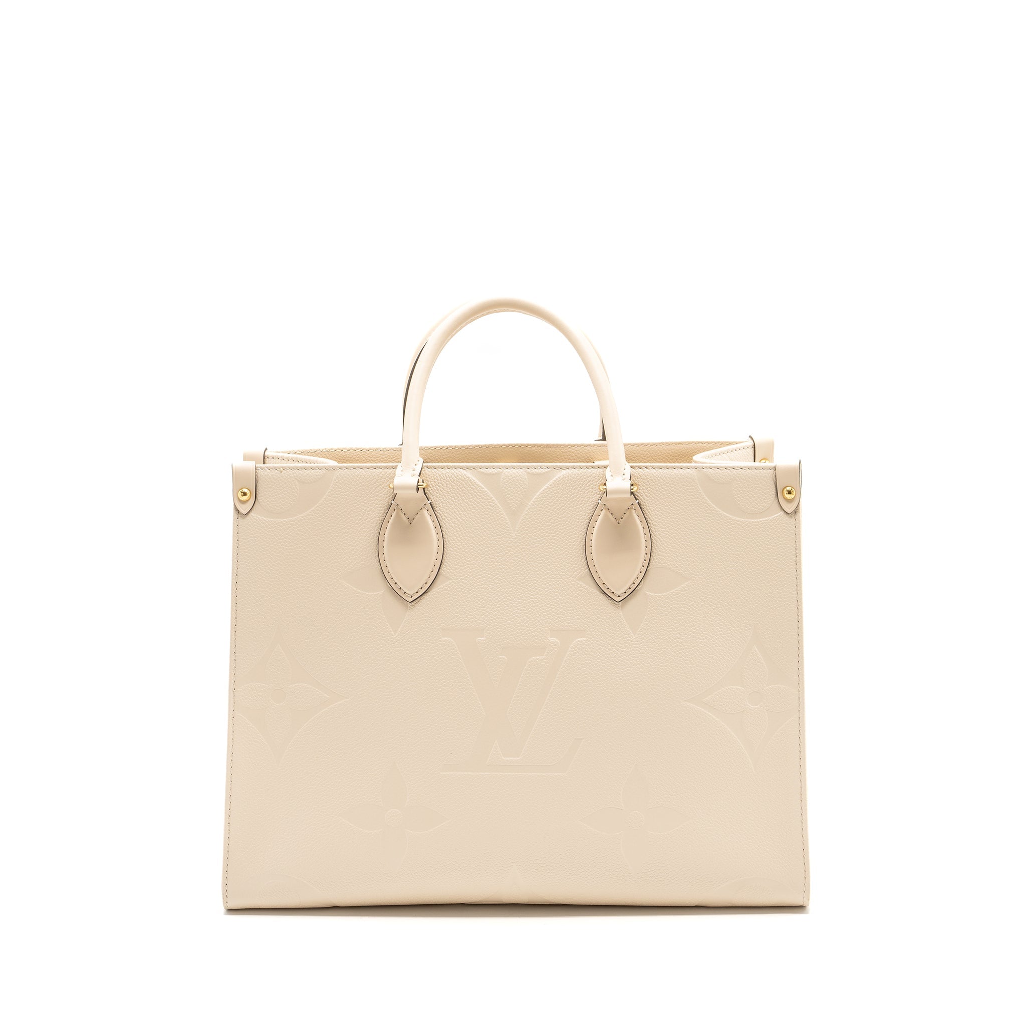 LOUIS VUITTON ONTHEGO MM EMPREINTE LEATHER WHITE GHW (NEW VERSION)