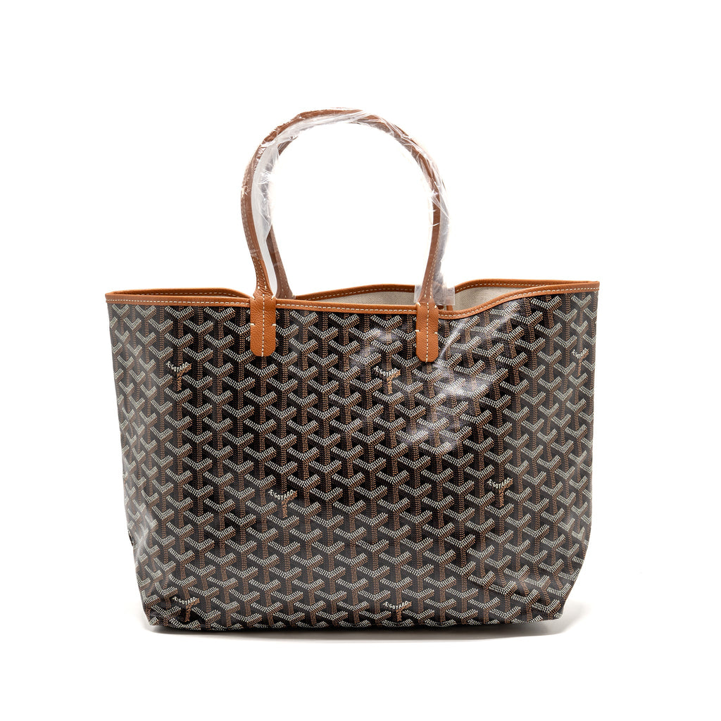 GOYARD SAINT LOUIS PM BAG GOYARDINE CANVAS/CALFSKIN NATUREL SHW