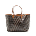 GOYARD SAINT LOUIS PM BAG GOYARDINE CANVAS/CALFSKIN NATUREL SHW
