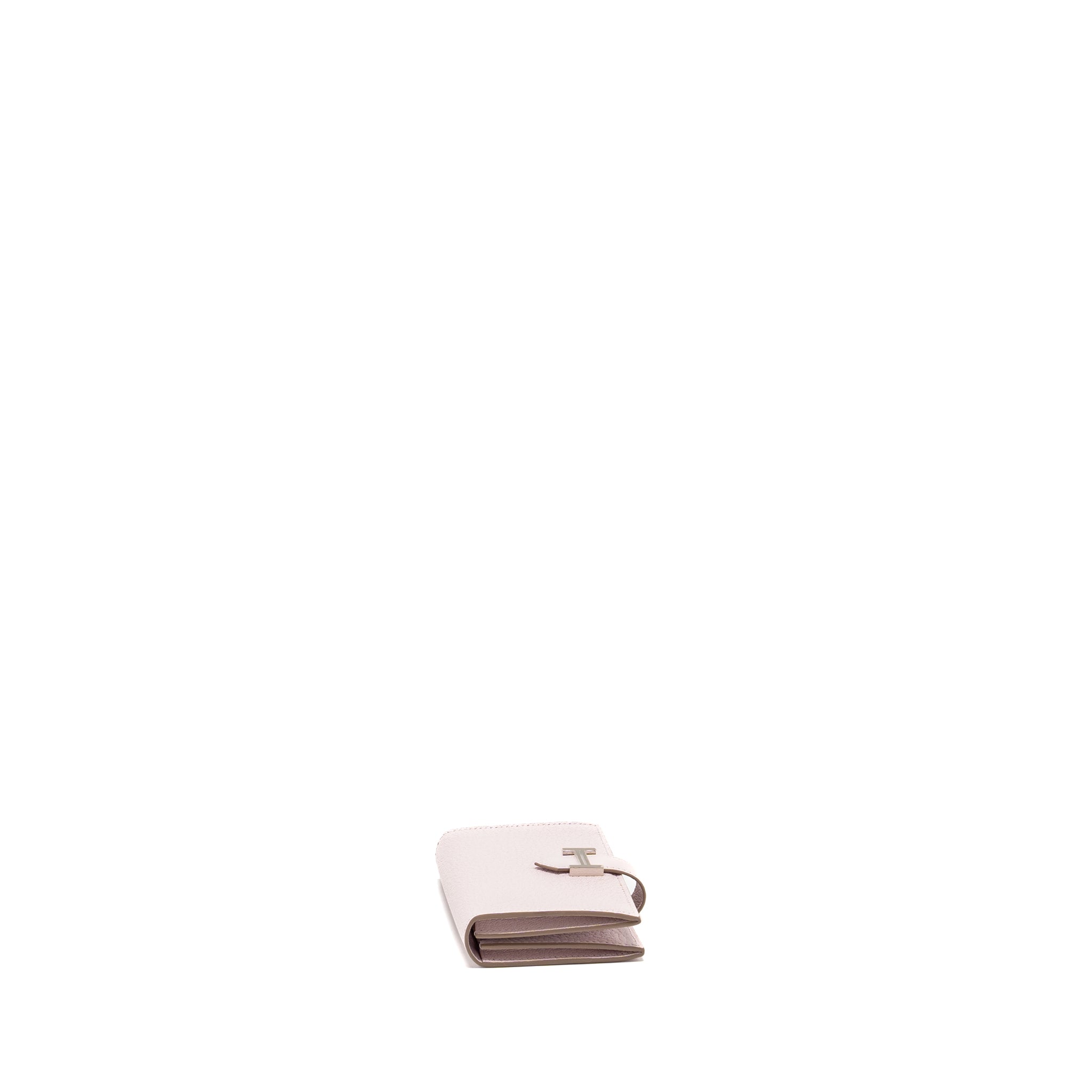 HERMES BEARN COMPACT WALLET CHÈVRE MYSORE MAUVE PALE SHW