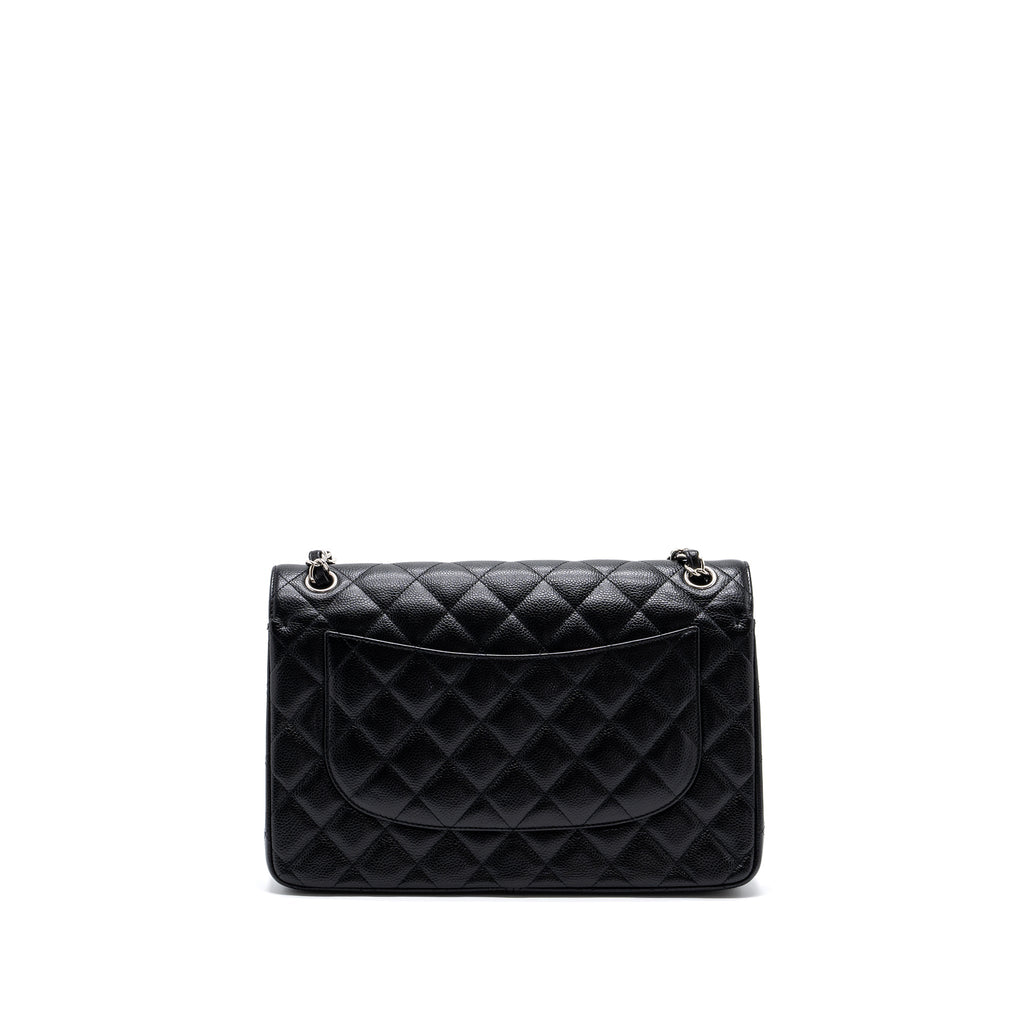 CHANEL CLASSIC DOUBLE FLAP JUMBO CAVIAR BLACK SHW