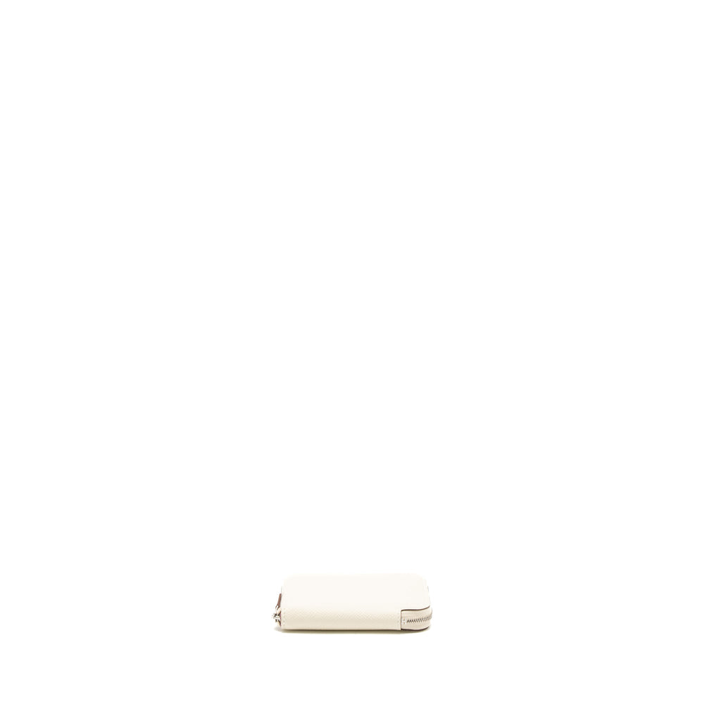 HERMES SILK IN COMPACT WALLET EPSOM NATA/CHAI/ROSE POURPRE SHW