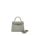 HERMES KELLY 25 SPECIAL ORDER EPSOM GRIS MOTTE / ROSE PURPLE GHW