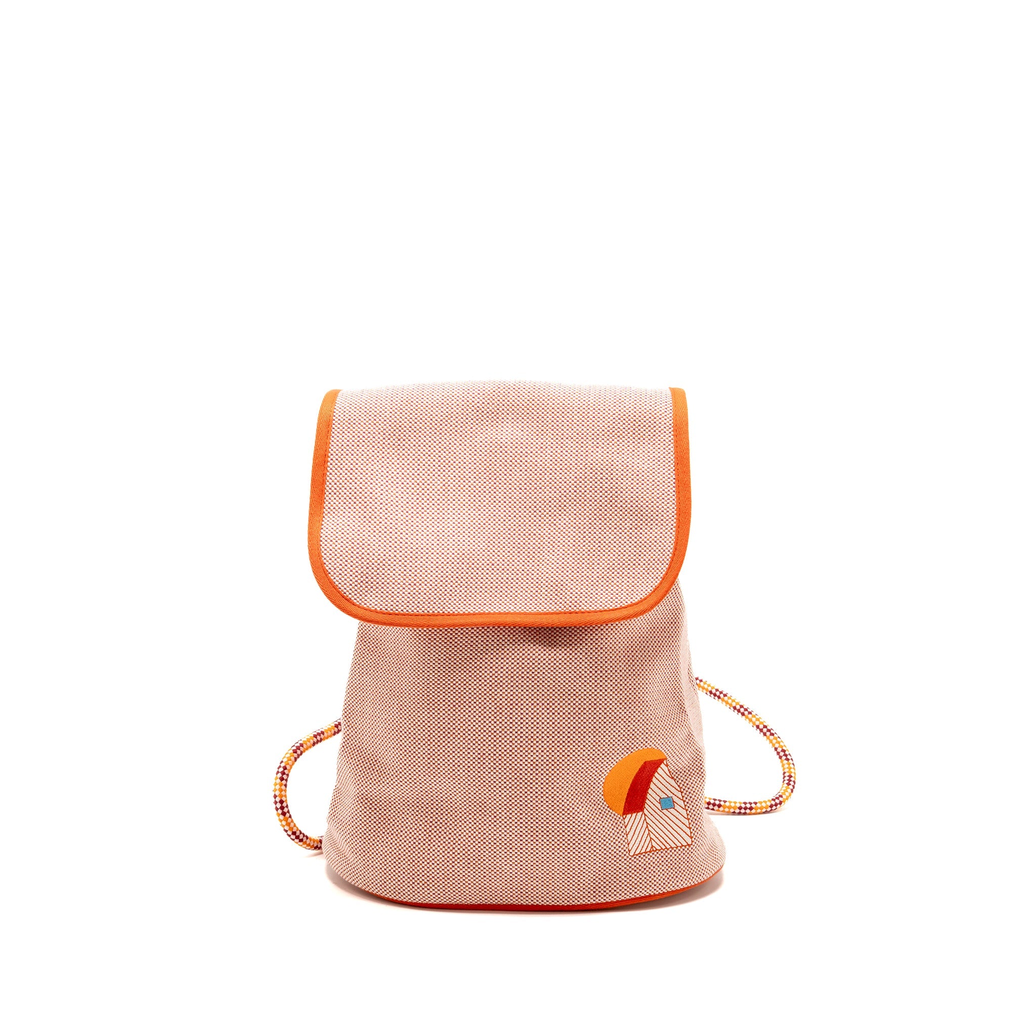 HERMES LES CABANES BACKPACK CANVAS PINK / ORANGE