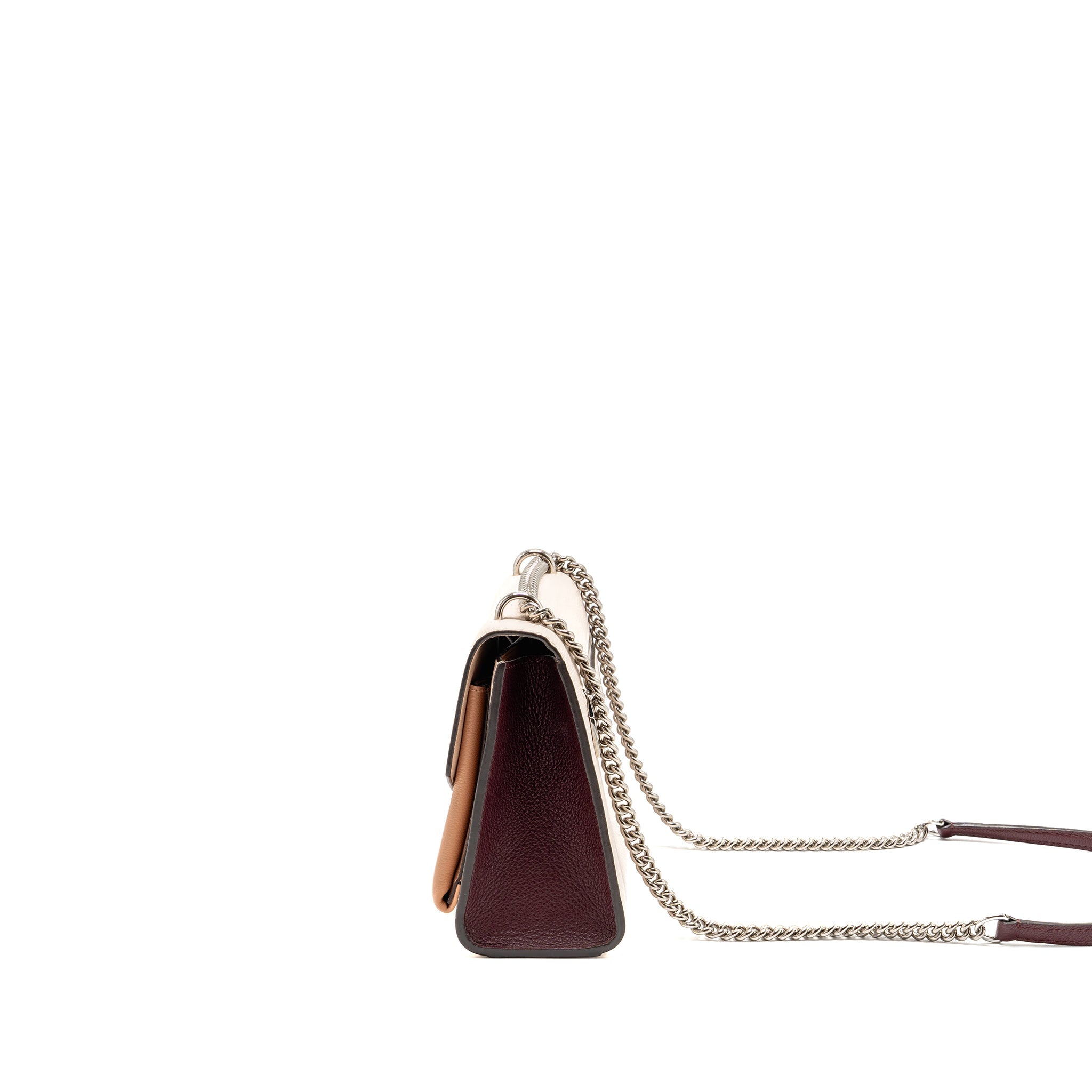 LOUIS VUITTON MYLOCKME BB CALFSKIN BURGUNDY/WHITE/PINK SHW
