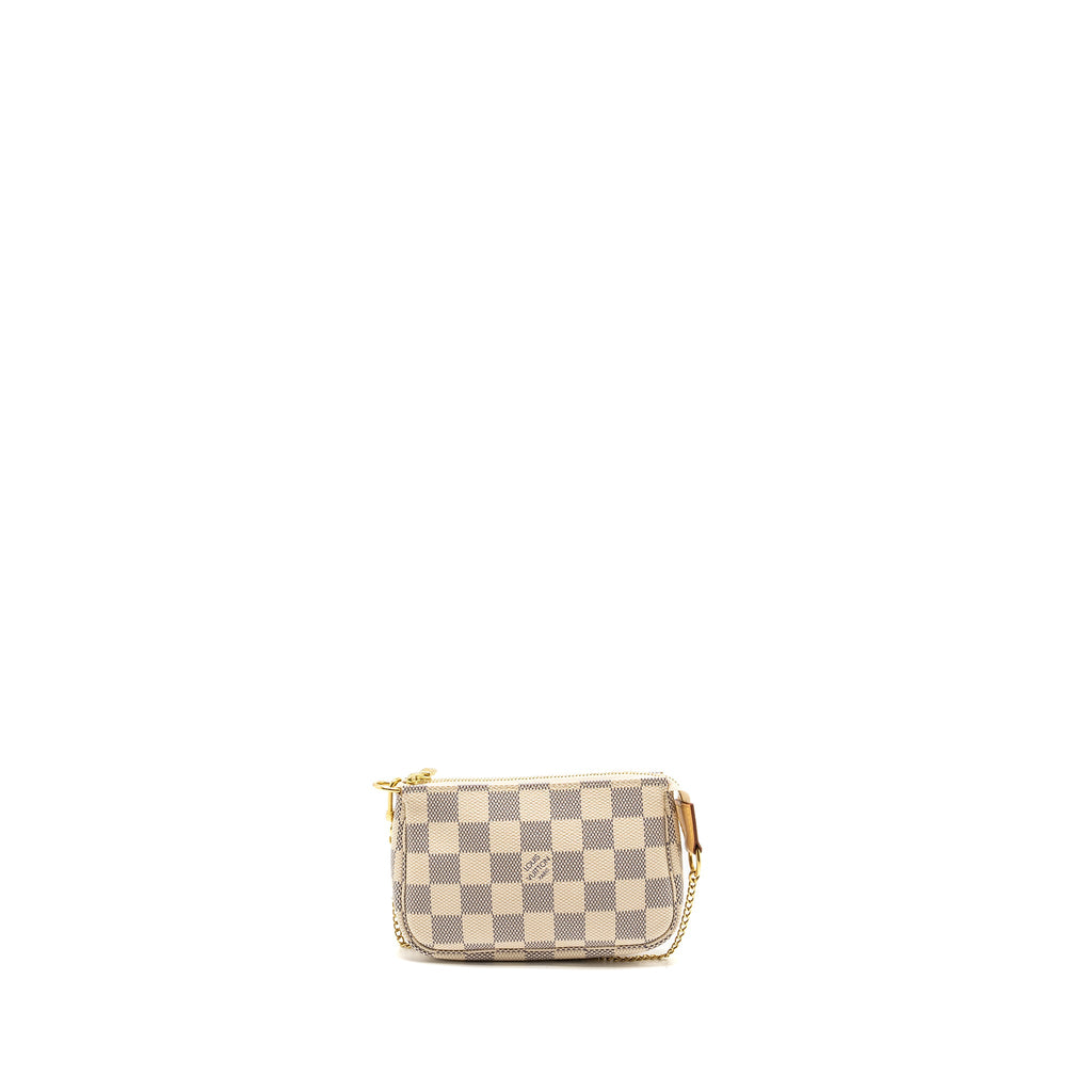 LOUIS VUITTON MINI POCHETTE ACCESSORIES DAMIER AZUR CANVAS GHW
