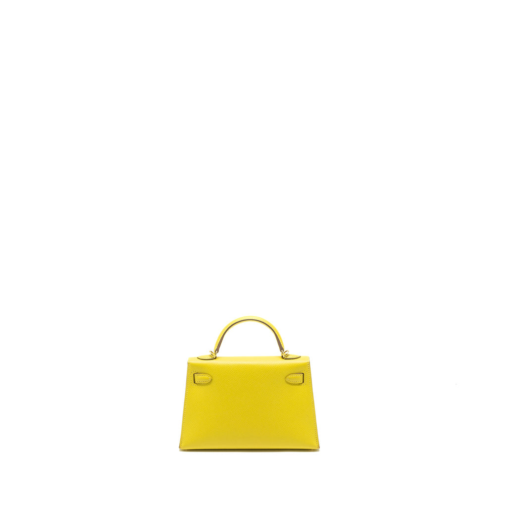 HERMES MINI KELLY II EPSOM 9R LIME GHW