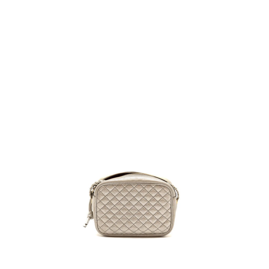 GUCCI GG OPHIDIA CROSSBODY BAG CALFSKIN METALLIC SILVER GHW