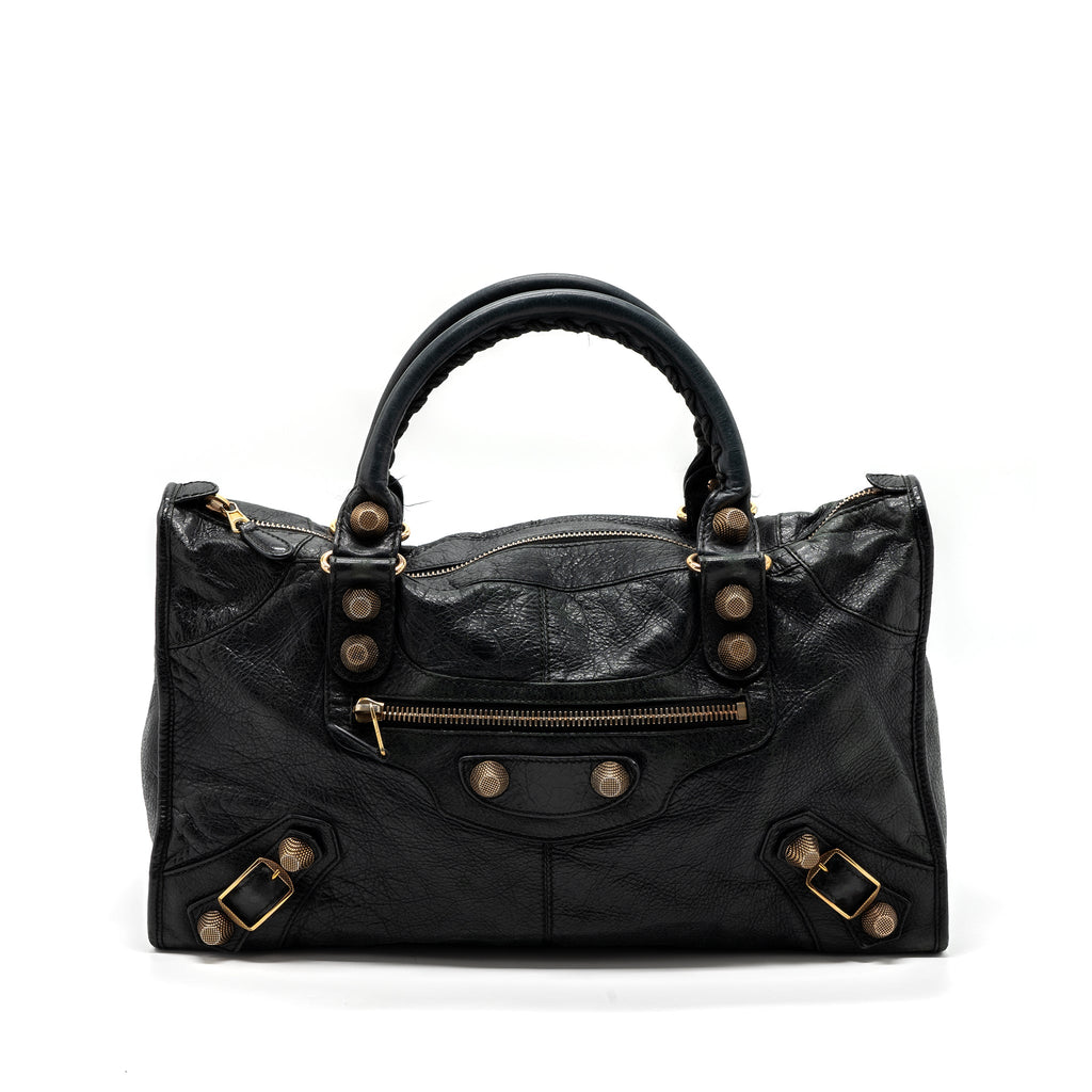 BALENCIAGA G21 WORK BAG LEATHER BLACK GHW