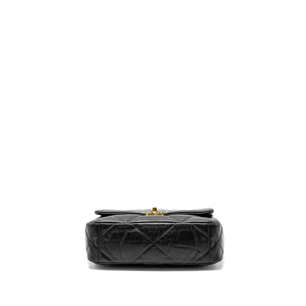 CHANEL SMALL 19 BAG GOATSKIN BLACK MULTICOLOUR HARDWARE