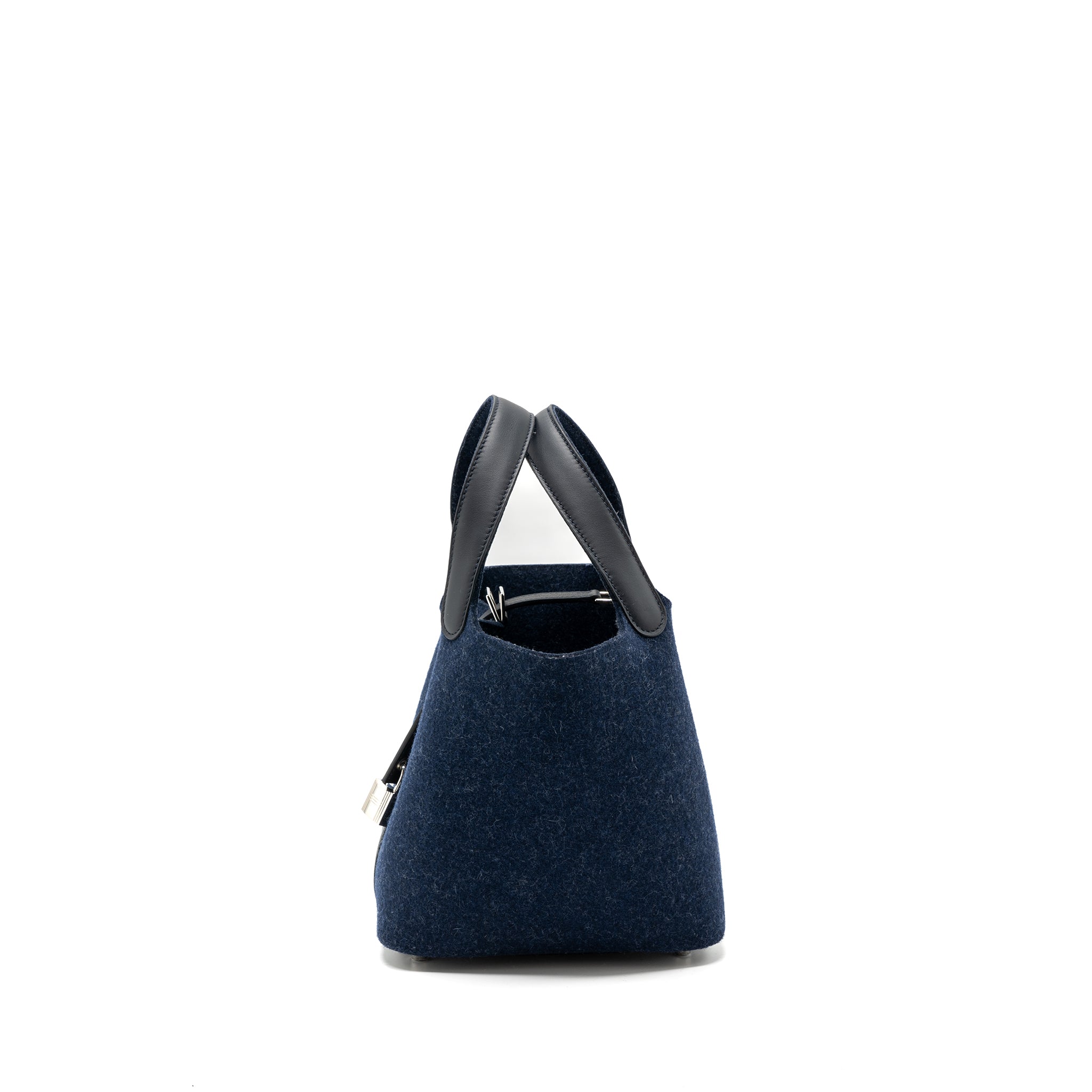 HERMES PICOTIN 18 FELT LOCK BAG BLUE NUIT / CABAN SHW