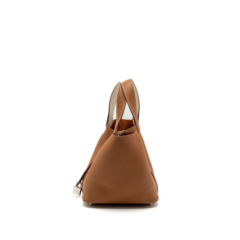 HERMES PICOTIN 18 LOCK BAG CLEMENCE GOLD/NATA SHW