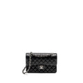CHANEL SMALL CLASSIC DOUBLE FLAP BAG CAVIAR BLACK SHW (MICROCHIP)