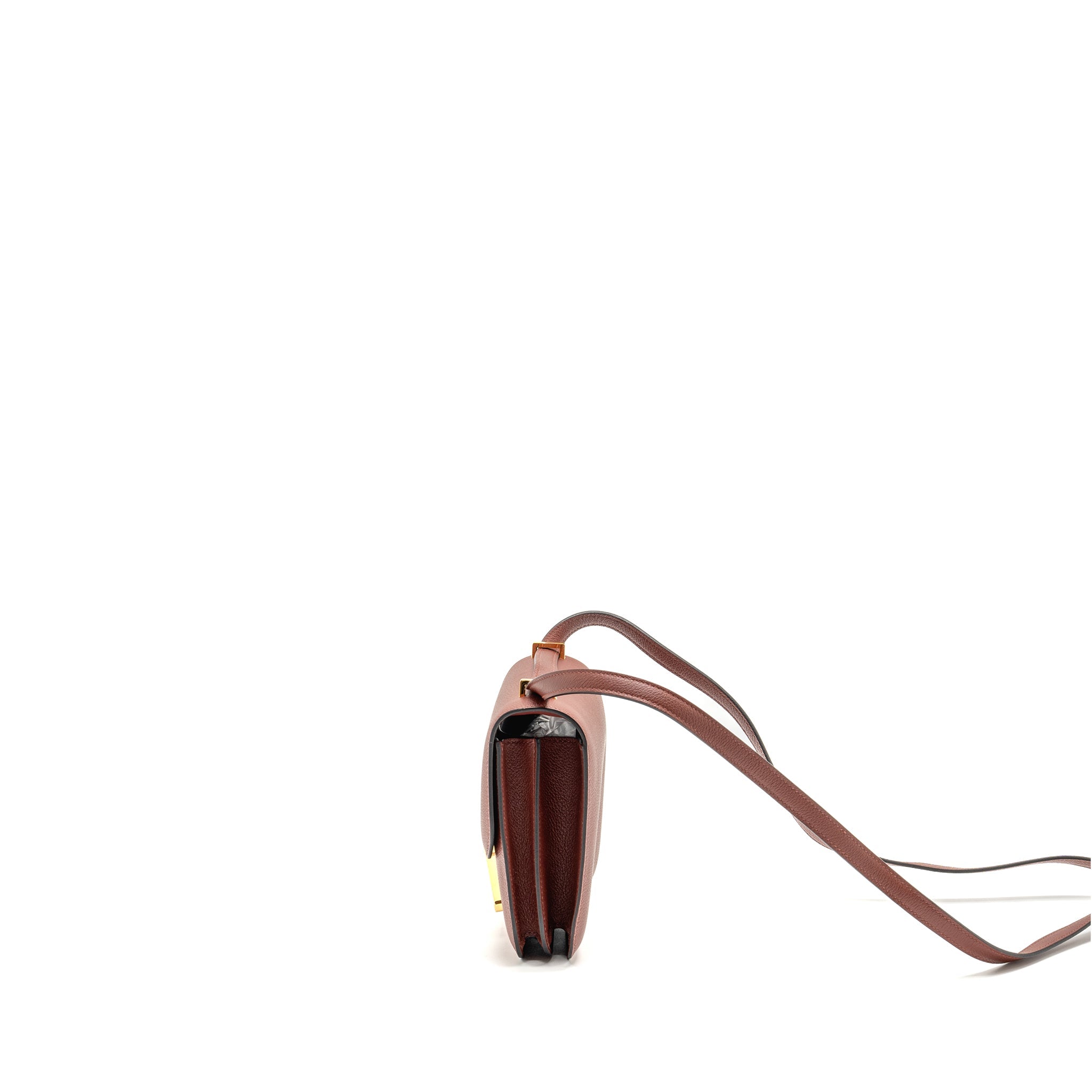 HERMES MINI CONSTANCE EVERCOLOR ROUGE H GHW