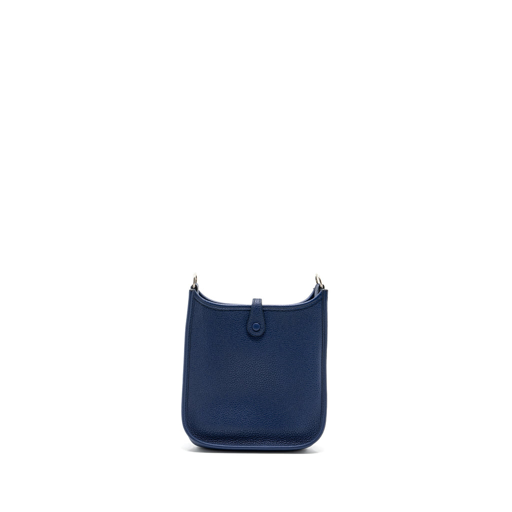 HERMES MINI EVELYNE CLEMENCE BLUE SAPHIR WITH MULTICOLOR STRAP SHW
