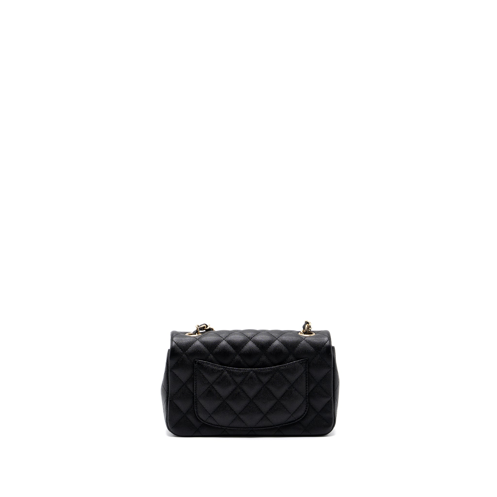 CHANEL CLASSIC MINI RECTANGULAR FLAP BAG CAVIAR BLACK GHW