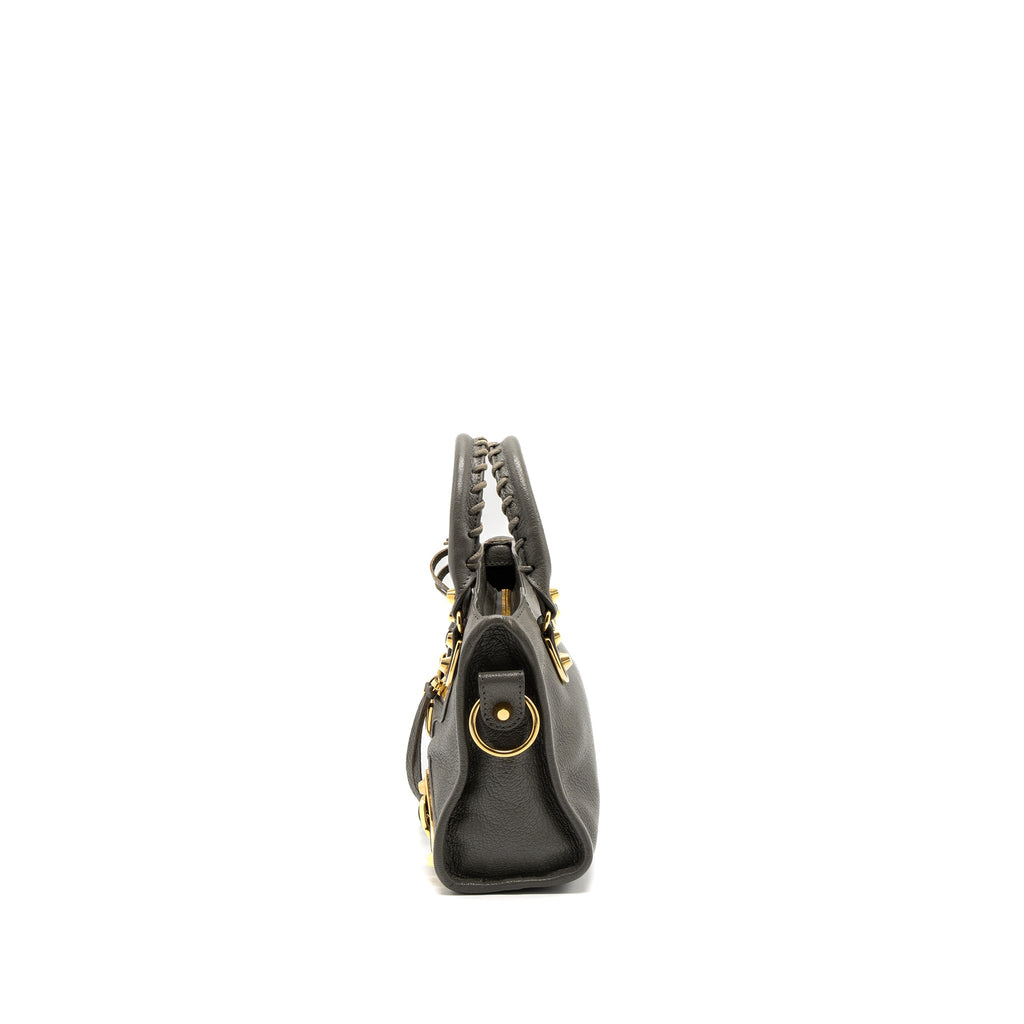 BALENCIAGA MINI CITY BAG GREY GHW