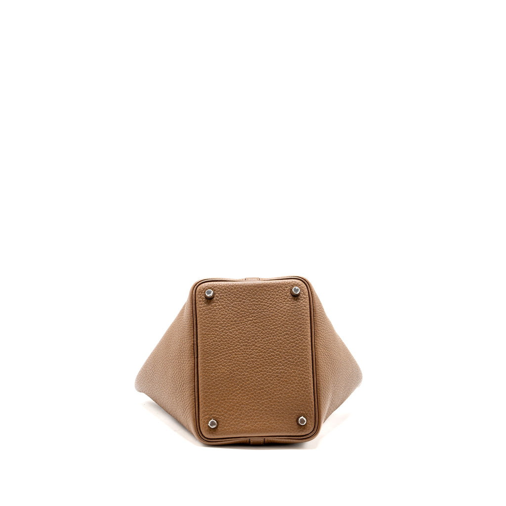 HERMES PICOTIN 18 LOCK BAG CLEMENCE ALEZAN / BISCUIT SHW