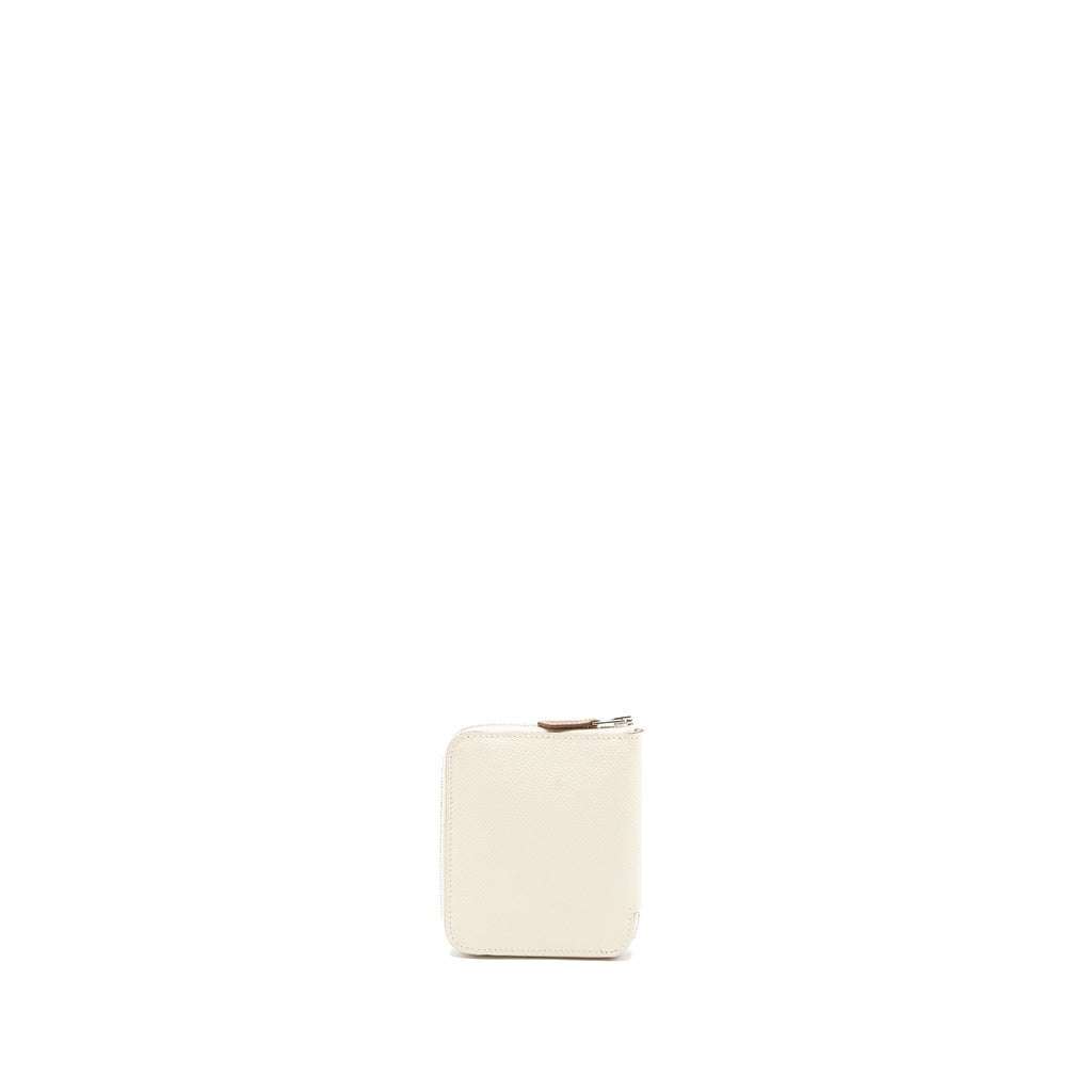 HERMES SILK IN COMPACT WALLET EPSOM NATA/CHAI/ROSE POURPRE SHW
