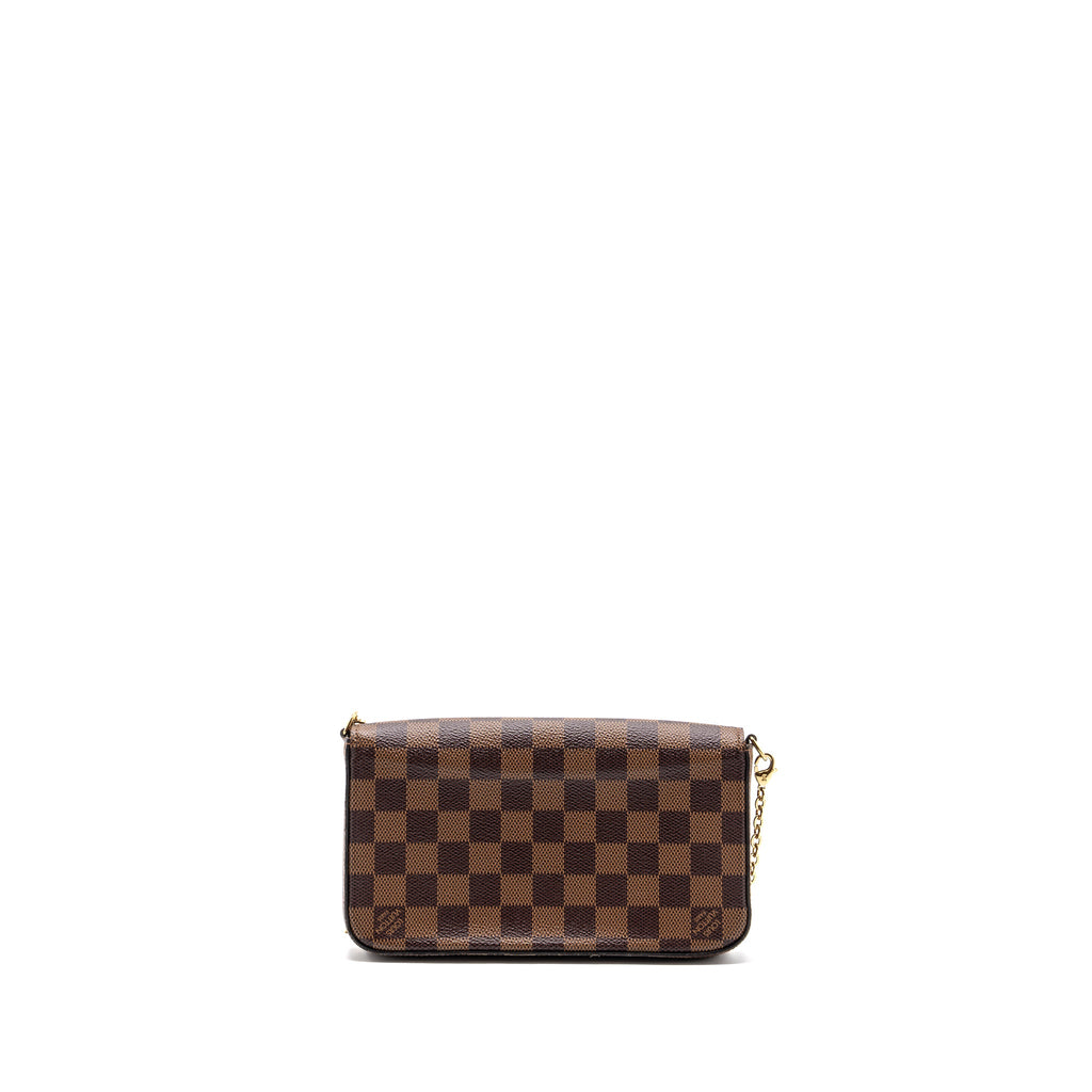 LOUIS VUITTON FELICIE POCHETTE DAMIER EBÈNE CANVAS GHW