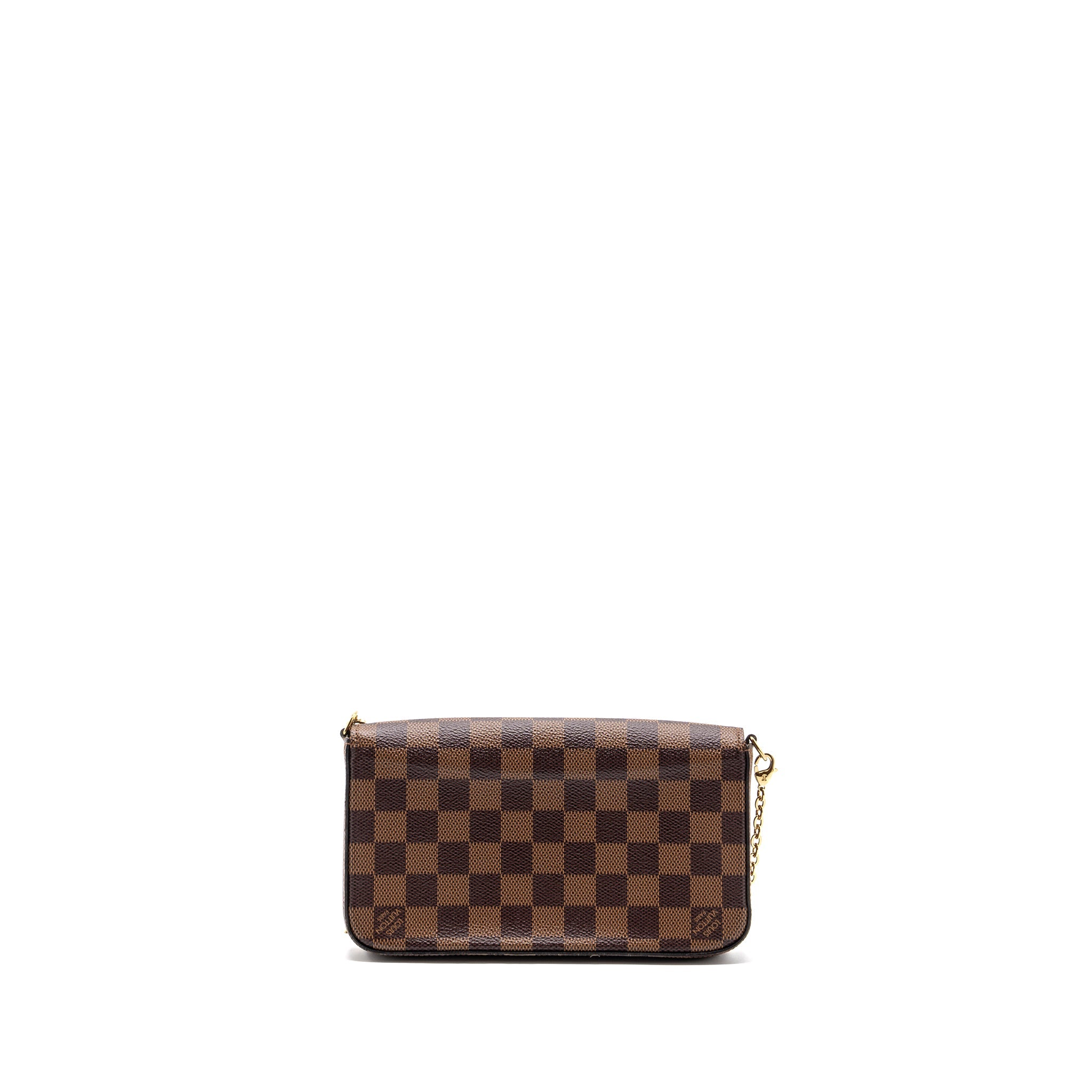 LOUIS VUITTON FELICIE POCHETTE DAMIER EBÈNE CANVAS GHW